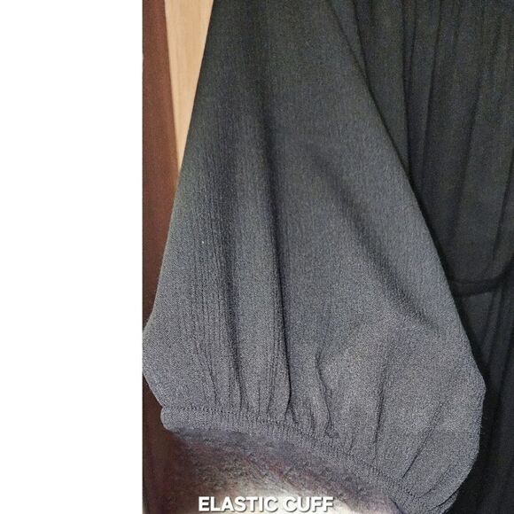 TORRID MINI 3/4 Sleeve Tie Front detail Babydoll Dress Deep Black Size 2X - Picture 4 of 14